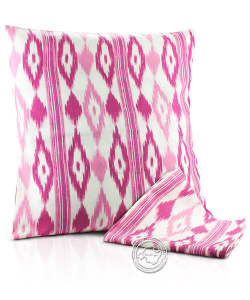 Kissenüberzug im Lengua-Muster pink 60 x 60 cm, je Stück