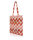 Stofftasche im Lengua-Muster rot mit Knopf 35 x 40 cm, je Stück